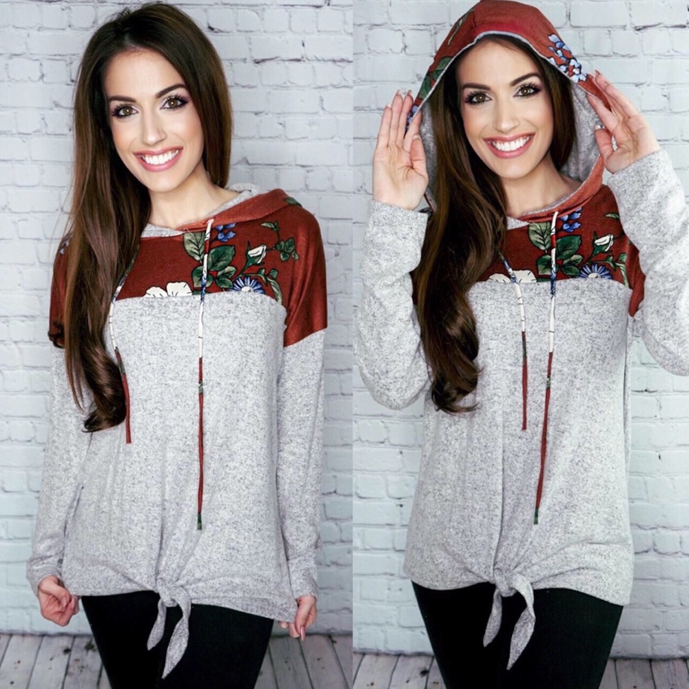 Ultra soft Hacci knot hoodie - Picture 4 of 5